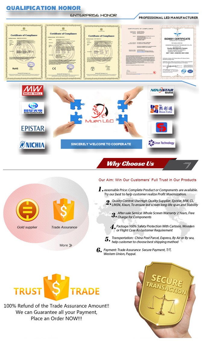 Muen P10 exterior kinglight SMD RGB m&oacute;dulo led 1 / 4scan 22