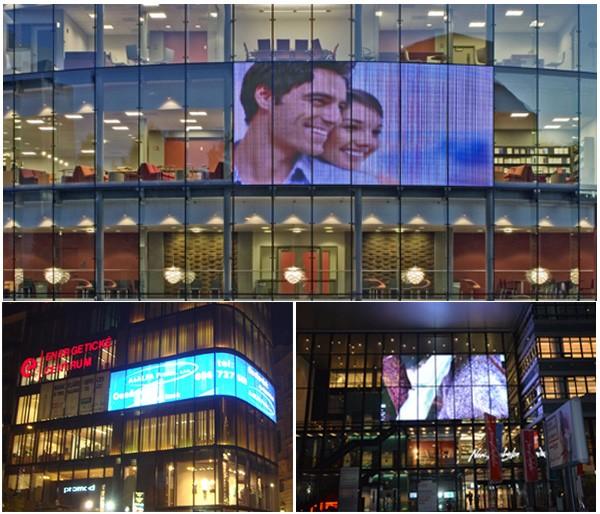 Tela de LED transparente personalizada para exterior P10 11