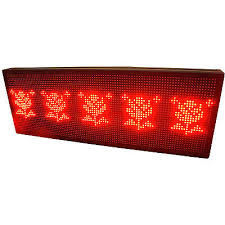 Letreiro de Display LED P10, 1-8 Linhas 256x64 VERMELHO