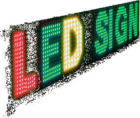 Letreiro LED P10, 1-8 Linhas 256x64 Tricolor