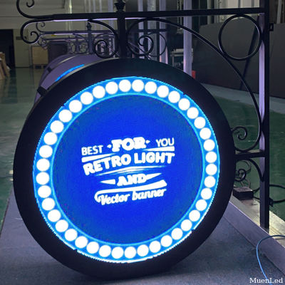 P3.33 display LED circular de dupla face para publicidade interna/vídeo HD de alta qualidade para exterior, fornecedor chinês Muen LED