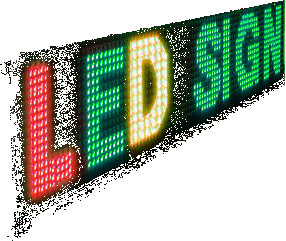 Letreiro LED P10, 1-8 Linhas 256x64 Tricolor