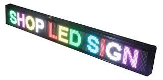 P10 LED Display Sign, 1-8 Linha 256x64 em cores