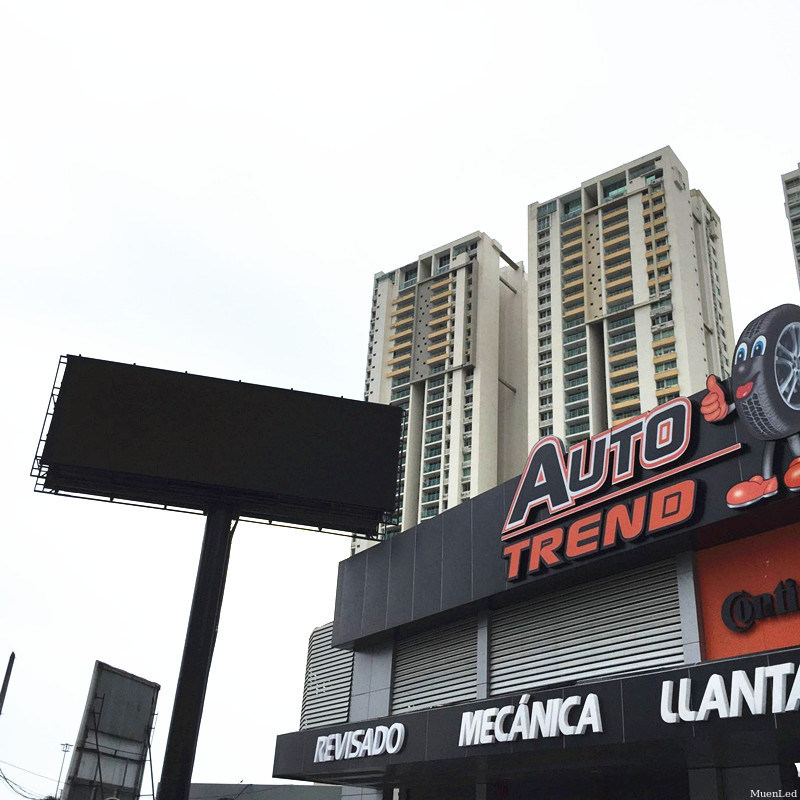 Projeto de tela de LED P16 no Panamá 12.288m x 4.096m cada lado x 2 lados FYI