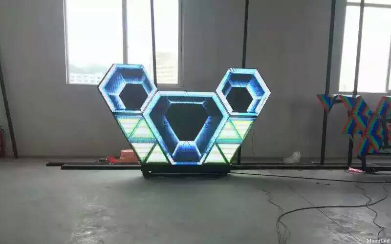 Tela LED de vídeo 3D para cabine de DJ e discoteca